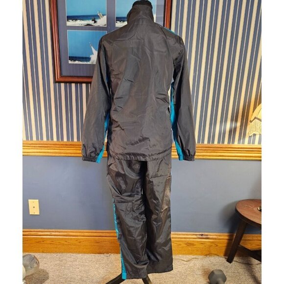 AVIA Brand Gray & Blue Tracksuit Set With Zippered Jacket & Pants - Picture 5 of 7